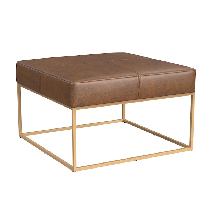 Vierkante metalen poef