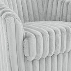 2-pack corduroy draaibare ronde accentstoel