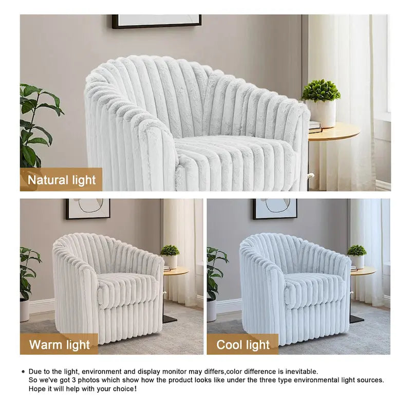 2-pack corduroy draaibare ronde accentstoel