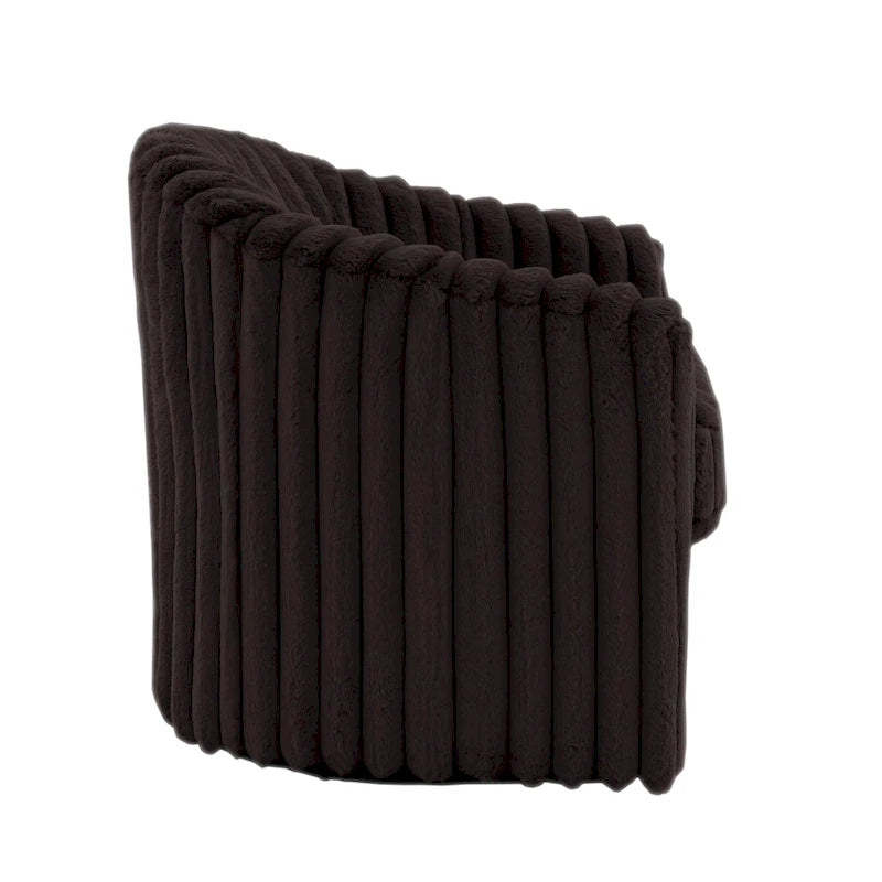 2-pack corduroy draaibare ronde accentstoel