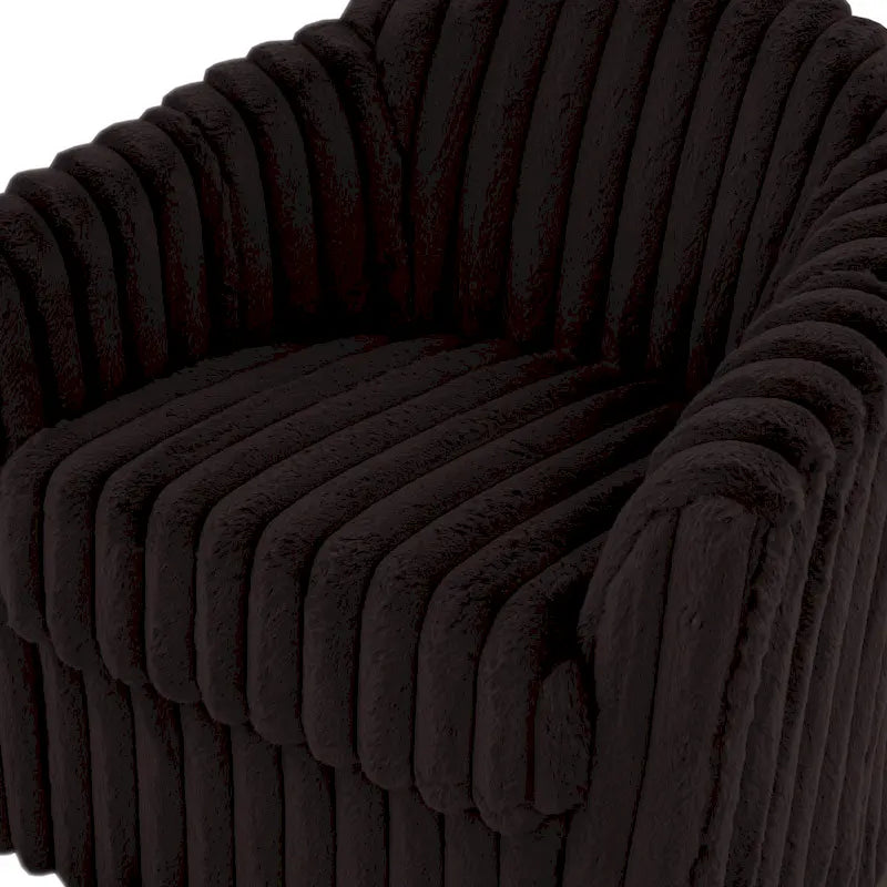 2-pack corduroy draaibare ronde accentstoel