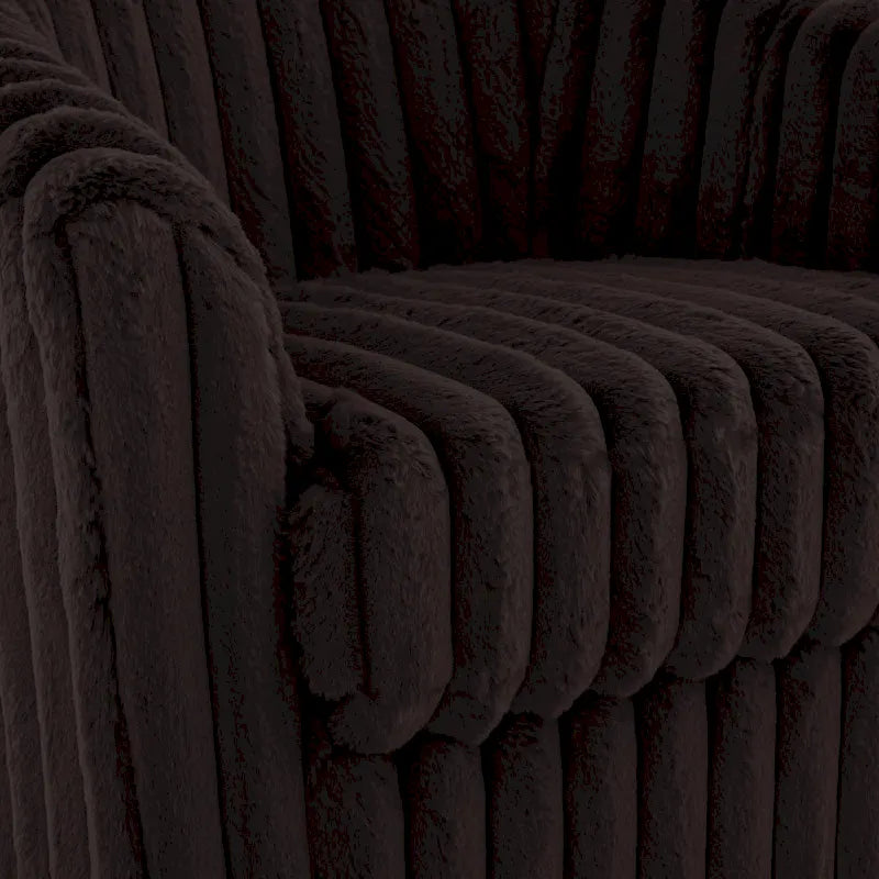 2-pack corduroy draaibare ronde accentstoel