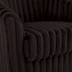 2-pack corduroy draaibare ronde accentstoel