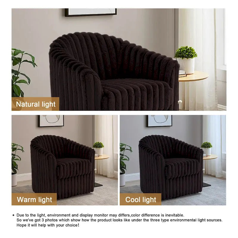 2-pack corduroy draaibare ronde accentstoel