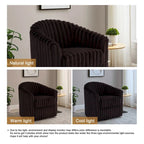 2-pack corduroy draaibare ronde accentstoel