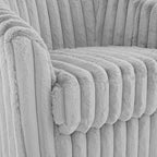 2-pack corduroy draaibare ronde accentstoel