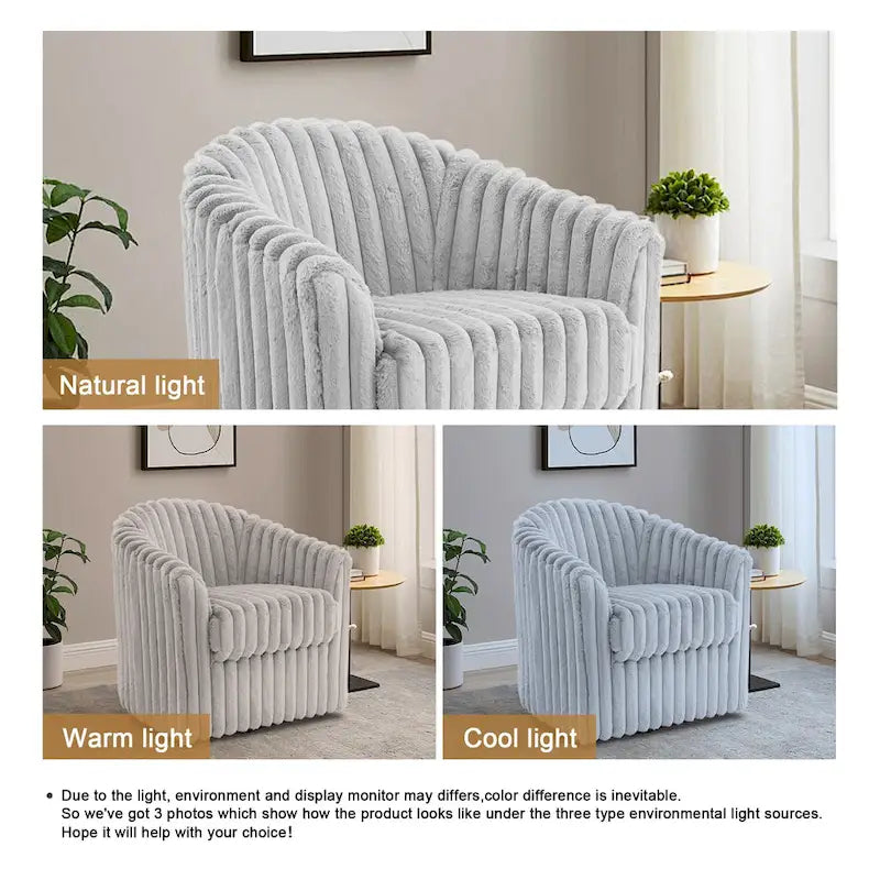 2-pack corduroy draaibare ronde accentstoel