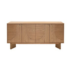 Modern eiken dressoir met messing handgrepen