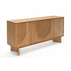 Modern eiken dressoir met messing handgrepen