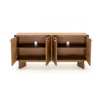 Modern eiken dressoir met messing handgrepen