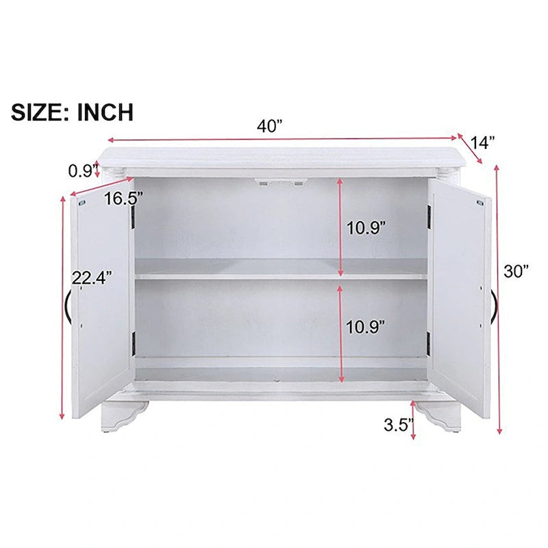 40-inch consoletafel met verstelbare plank